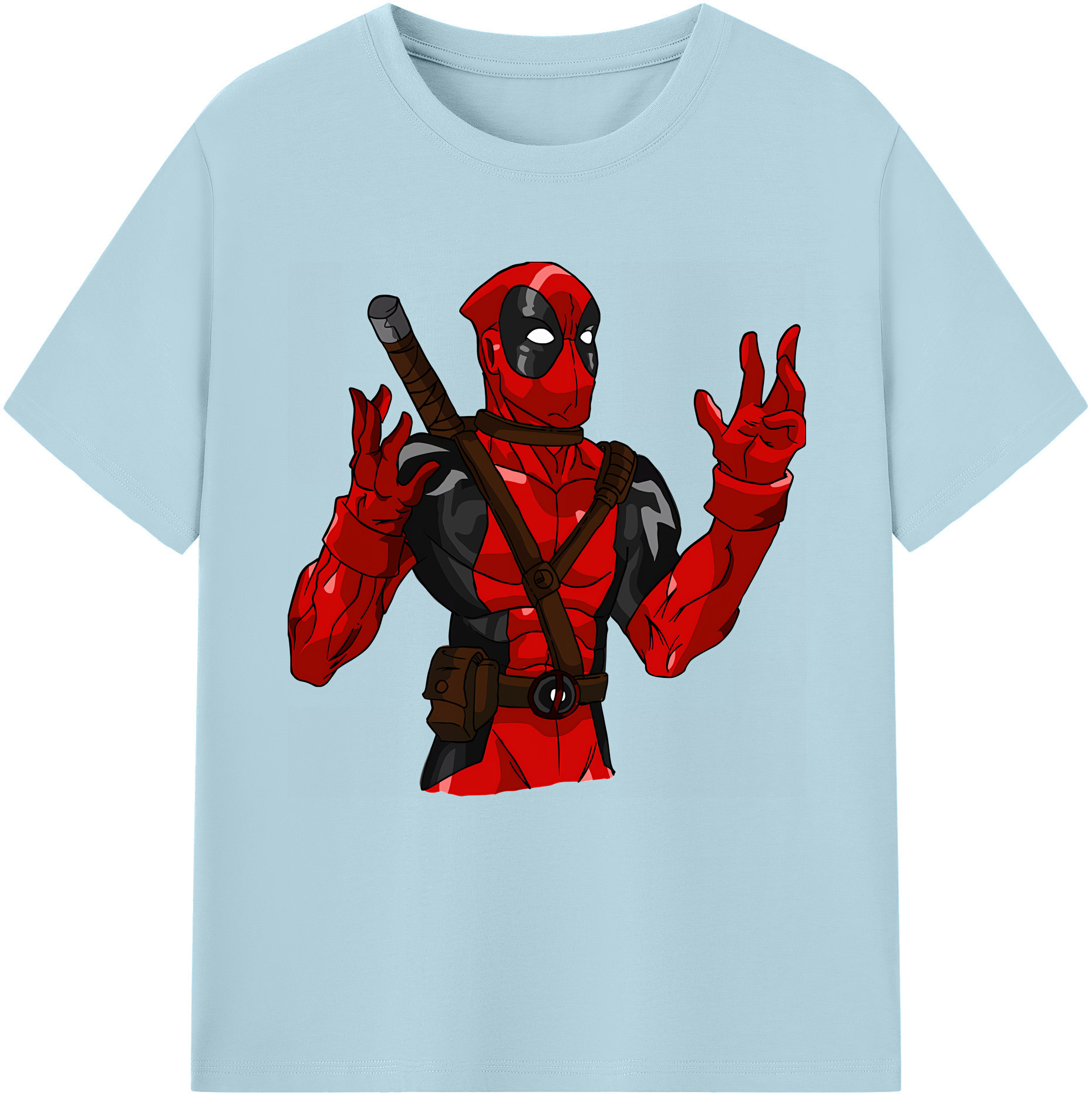（画像用） Deadpool デッドプール 綿100％半袖Tシャツ（フロントプリント）
